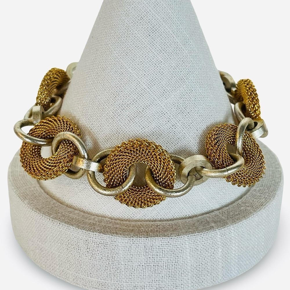 Gold and Silver Chain Bracelet